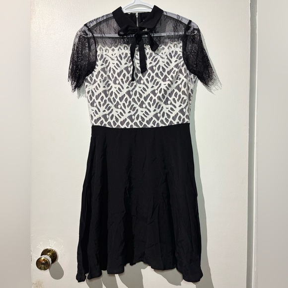 twik Dresses & Skirts - 🎉4/30$🎉 Twik Black and White Lace Mini Dress PTP 17in🤍